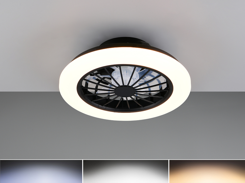 LED Deckenleuchte ROTSUND mit Ventilator, Tageslicht und Fernbedienung Ø 38cm