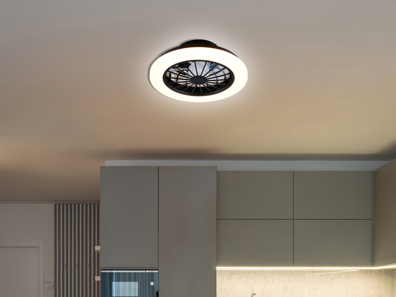 LED Deckenleuchte ROTSUND mit Ventilator, Tageslicht und Fernbedienung Ø 38cm