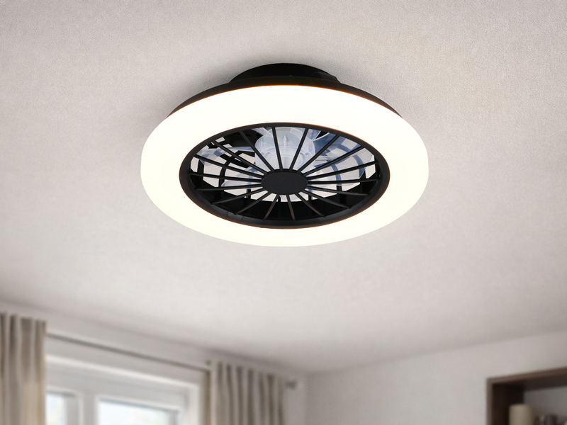 LED Deckenleuchte ROTSUND mit Ventilator, Tageslicht und Fernbedienung Ø 38cm