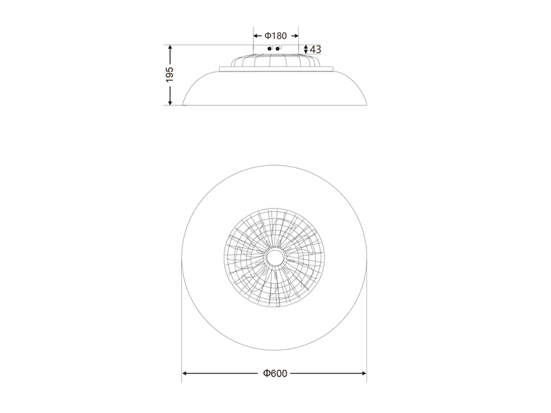 LED Deckenleuchte SVAERHOLT mit Ventilator, Tageslicht und Fernbedienung Ø 60cm