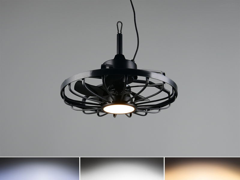 Deckenventilator OSLO mit Licht, Fernbedienung & Stecker Outdoor geeignet Ø 51cm
