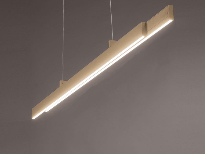 LED Pendelleuchte VAYANA Beige ausziehbar höhenverstellbar, max. Breite 140cm