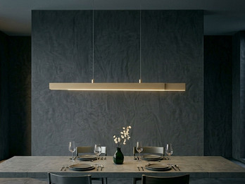 LED Pendelleuchte VAYANA Beige ausziehbar höhenverstellbar, max. Breite 140cm