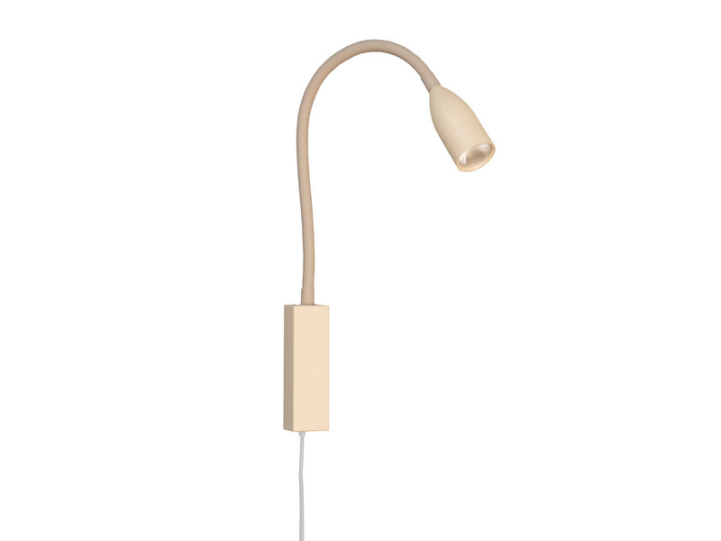 LED Bettlampe STEN Beige mit Kabel und Stecker, Gestensteuerung, Breite 4cm