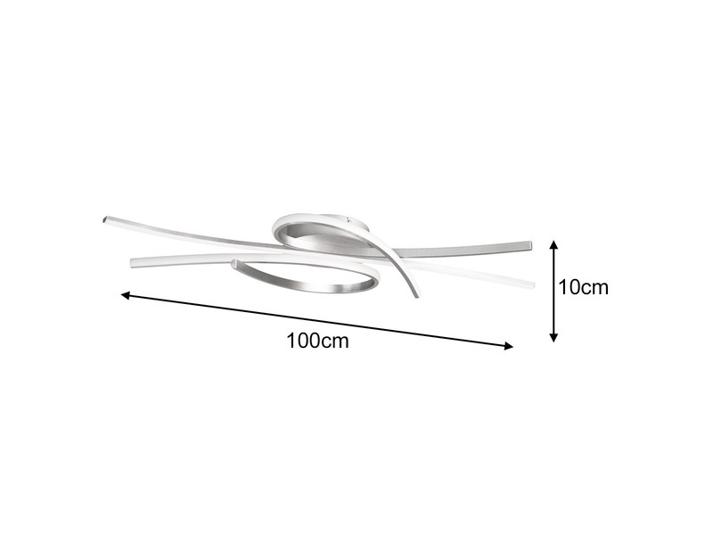 LED Deckenleuchte BIBA mit Fernbedienung dimmbar & Tageslicht, Breite 100cm
