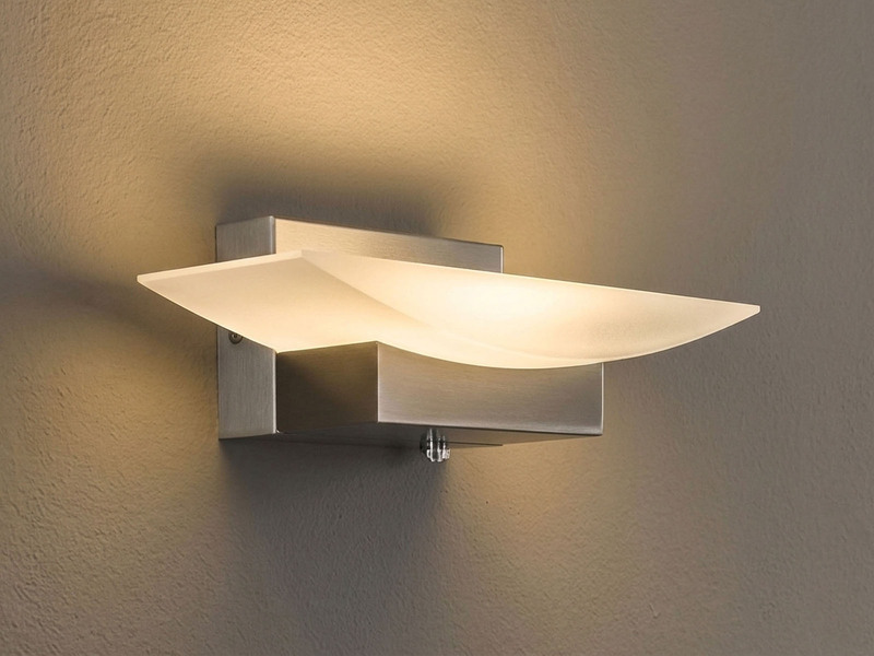 LED Wandleuchte BOWL Silber mit Schalter, dimmbar & CCT Lichtfarbe, Breite 20cm