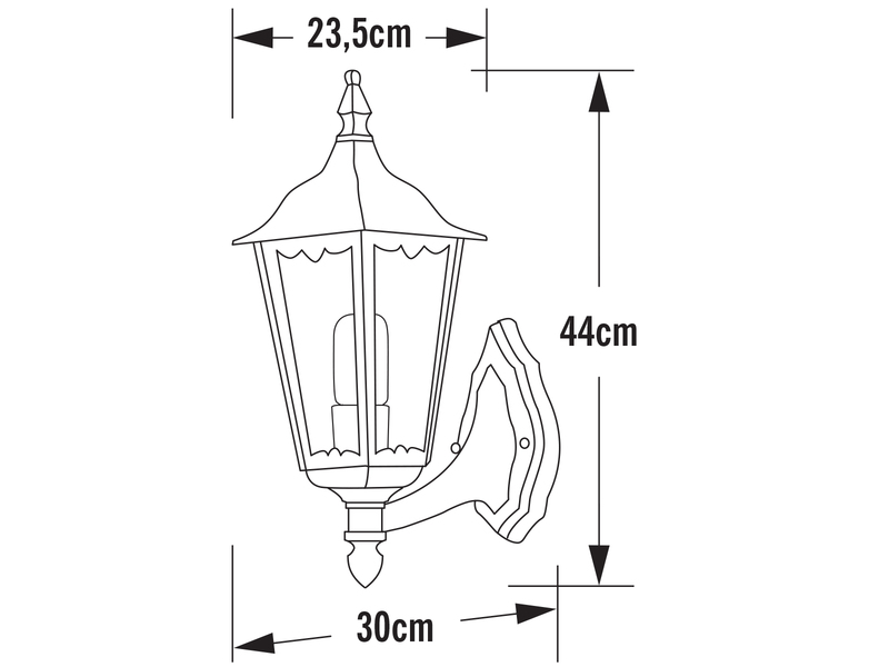 Große LED Außenwandleuchte Laterne stehend aus Aluminium Weiß, Höhe 44cm