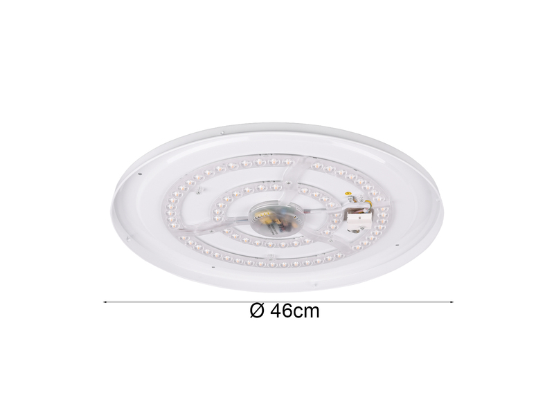 Flache LED Deckenleuchte dimmbar über Schalter Weiß Cappuccino, Ø 50cm