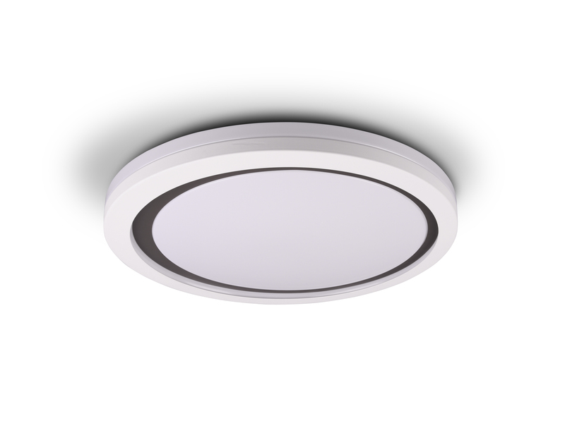 Flache LED Deckenleuchte dimmbar über Schalter Weiß Cappuccino, Ø 50cm