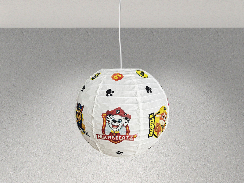 Papier Lampenschirm für Kinderzimmer Pendelleuchte Paw Patrol, 40cm Durchmesser