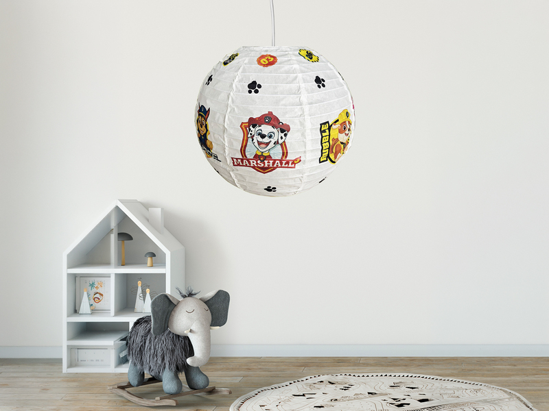 Papier Lampenschirm für Kinderzimmer Pendelleuchte Paw Patrol, 40cm Durchmesser