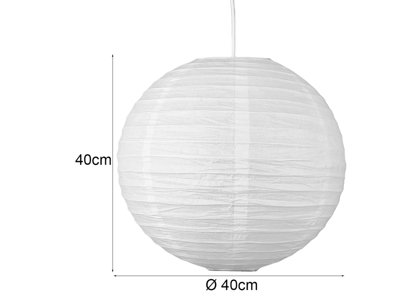 Papier Lampenschirm für Kinderzimmer Pendelleuchte, Naturweiß, 40cm Durchmesser