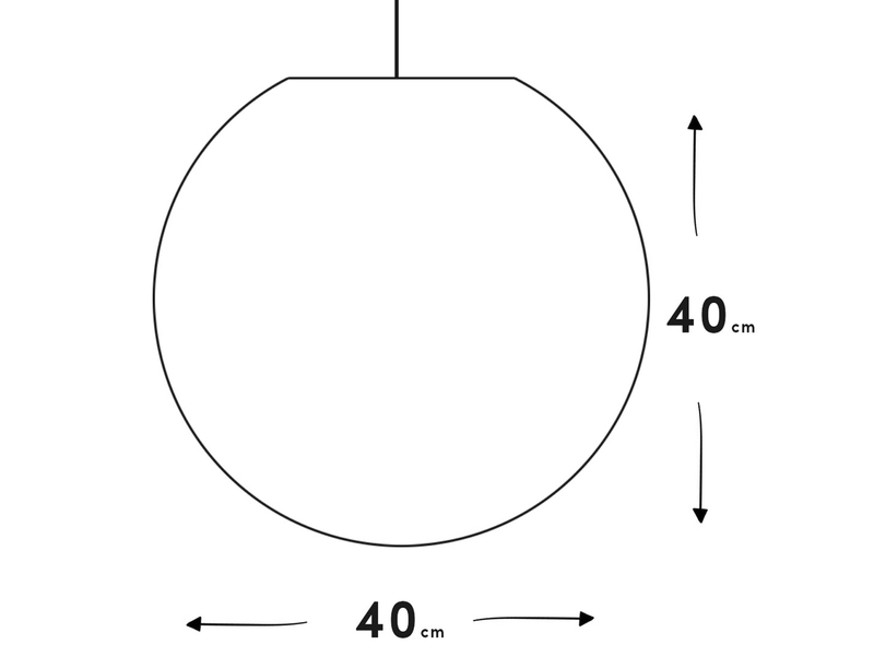 Papier Lampenschirm für Kinderzimmer Pendelleuchte, Naturweiß, 40cm Durchmesser