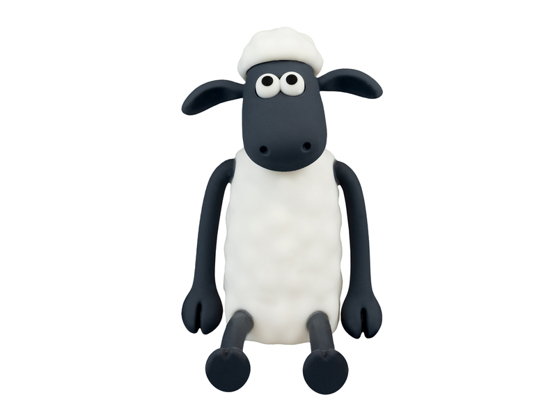 Nachtlicht SHAUN DAS SCHAF per USB aufladbar, dimmbar, 7 Lichtfarben, Höhe 14cm