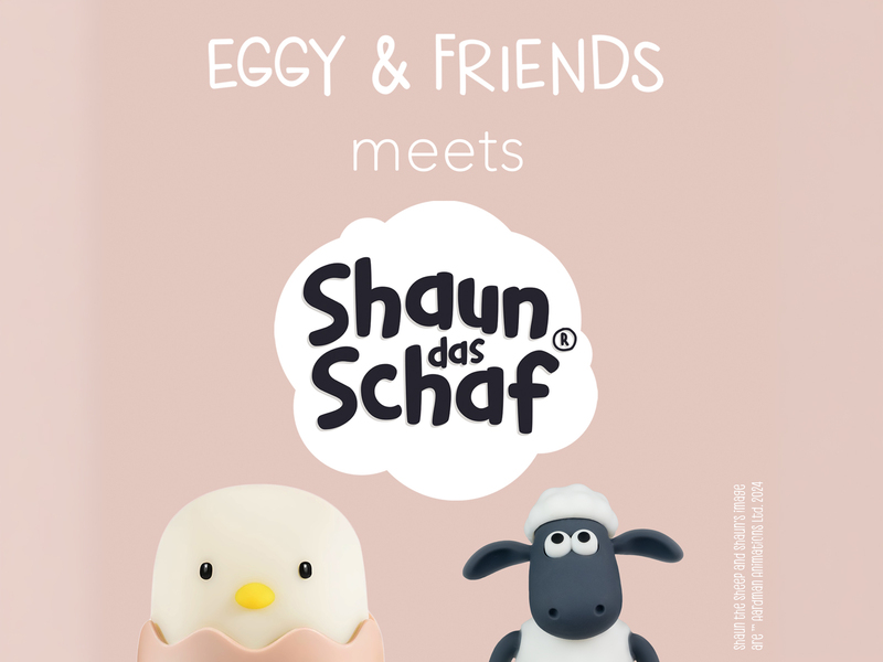 Nachtlicht SHAUN DAS SCHAF per USB aufladbar, dimmbar, 7 Lichtfarben, Höhe 14cm