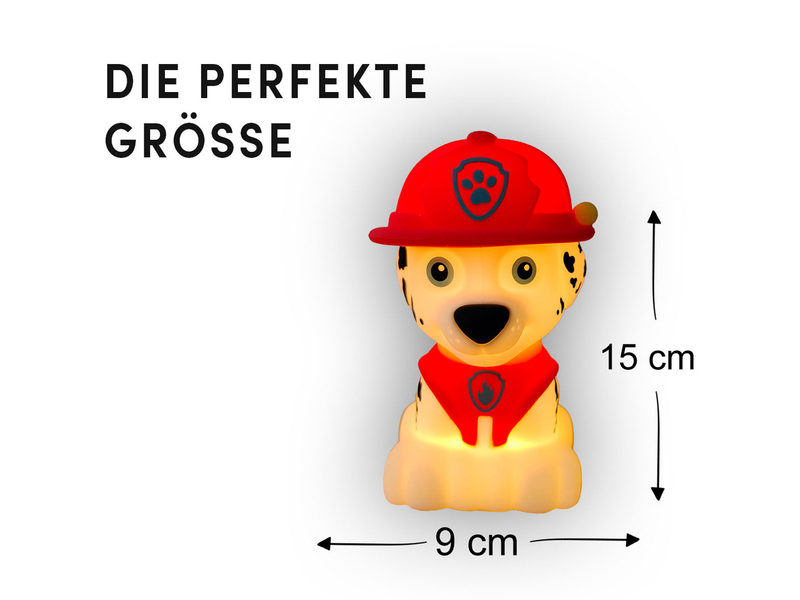 PAW PATROL Akku Nachtlicht MARSHALL per USB aufladbar, dimmbar, Höhe 14cm