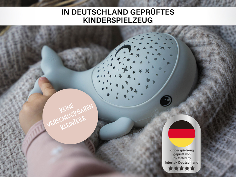 Akku Nachtlicht WILLY WHALE per USB aufladbar, dimmbar, Sternenhimmel, Höhe 14cm