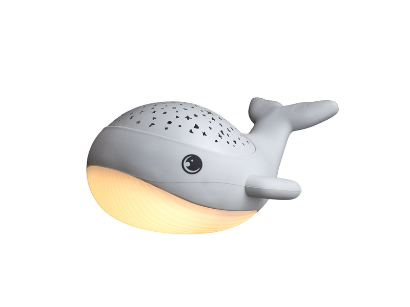 Akku Nachtlicht WILLY WHALE per USB aufladbar, dimmbar, Sternenhimmel, Höhe 14cm