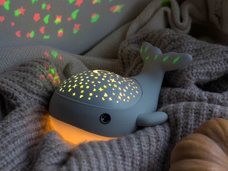 Akku Nachtlicht WILLY WHALE per USB aufladbar, dimmbar, Sternenhimmel, Höhe 14cm