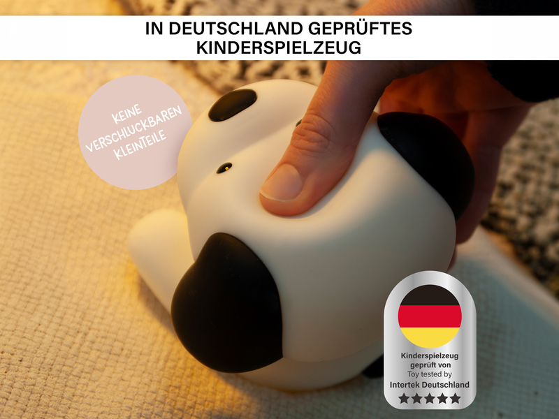 Nachtlicht BENNY BEAGLE per USB aufladbar, dimmbar, 7 Lichtfarben, Höhe 13cm