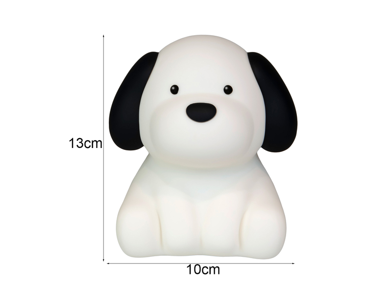 Nachtlicht BENNY BEAGLE per USB aufladbar, dimmbar, 7 Lichtfarben, Höhe 13cm