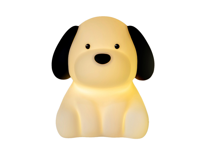 Nachtlicht BENNY BEAGLE per USB aufladbar, dimmbar, 7 Lichtfarben, Höhe 13cm