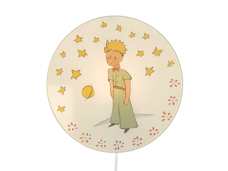 Kinderzimmer Wandlampe PRINZ mit Kabel, Stecker & Schalter, Ø 25cm