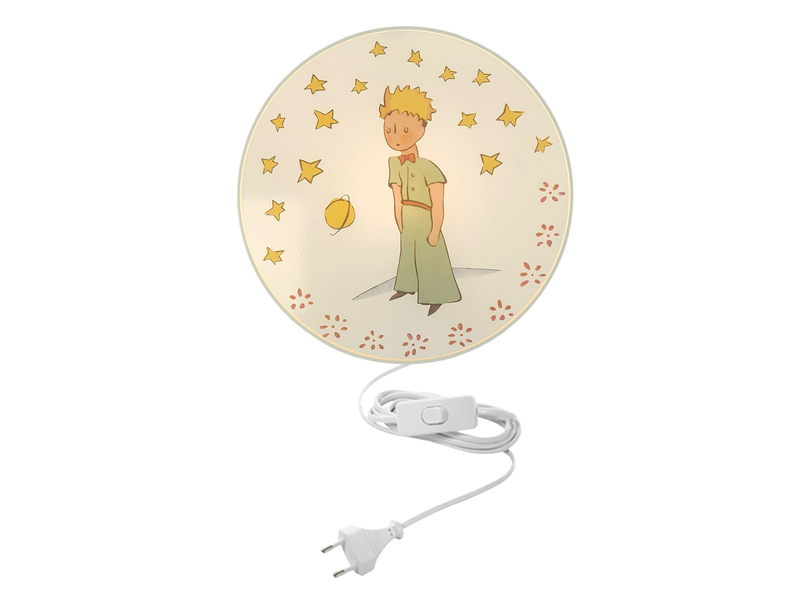 Kinderzimmer Wandlampe PRINZ mit Kabel, Stecker & Schalter, Ø 25cm