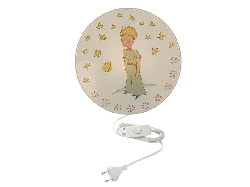 Kinderzimmer Wandlampe PRINZ mit Kabel, Stecker & Schalter, Ø 25cm