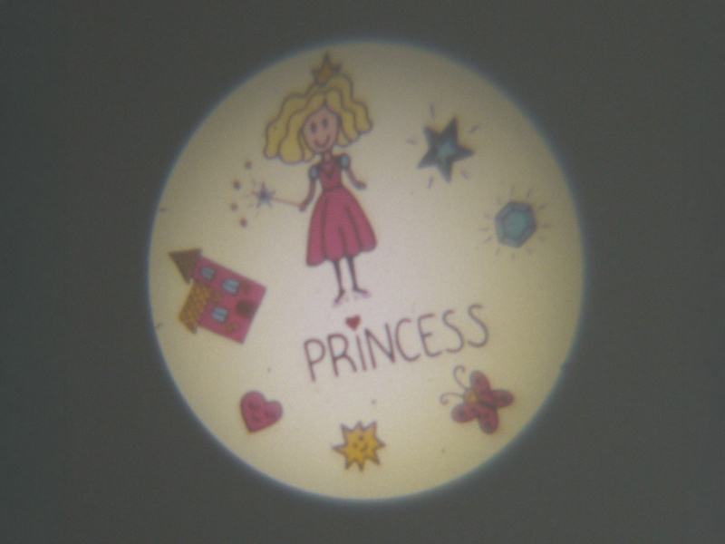 Nachtlicht PRINZESSIN (1 Motiv) Projektor für die Kinderzimmer Steckdose H: 7cm