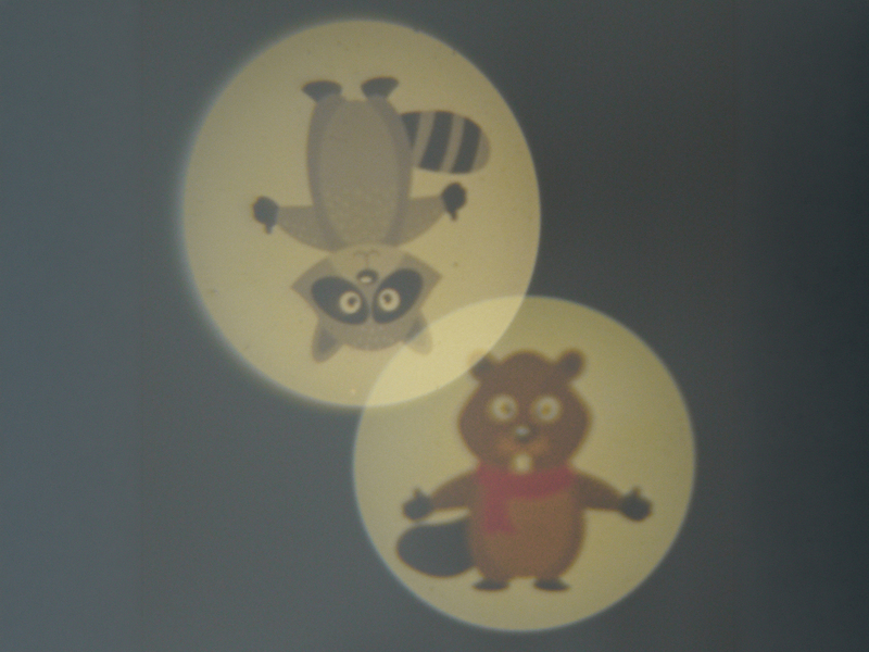 Nachtlicht WALDTIERE (3 Motive) Projektor für die Kinderzimmer Steckdose H 10cm