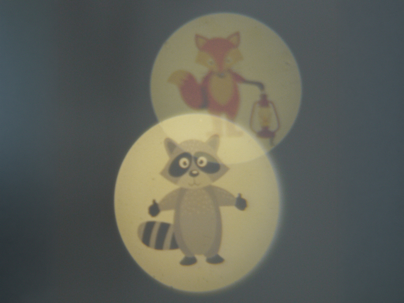Nachtlicht WALDTIERE (3 Motive) Projektor für die Kinderzimmer Steckdose H 10cm