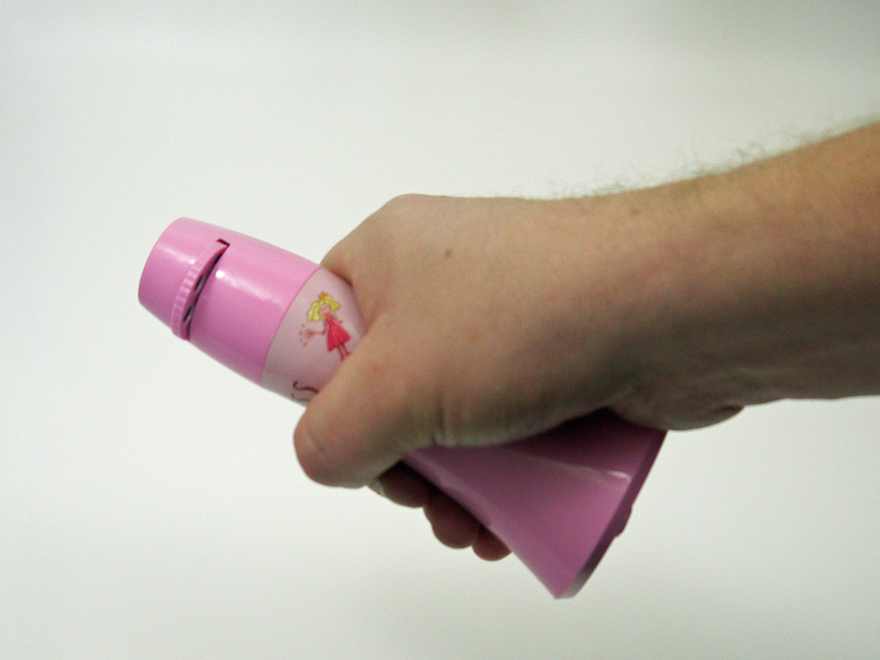 Kinderzimmer Nachtlicht PRINZESSIN (6 Motive) Taschen-Projektor Batterie H: 15cm