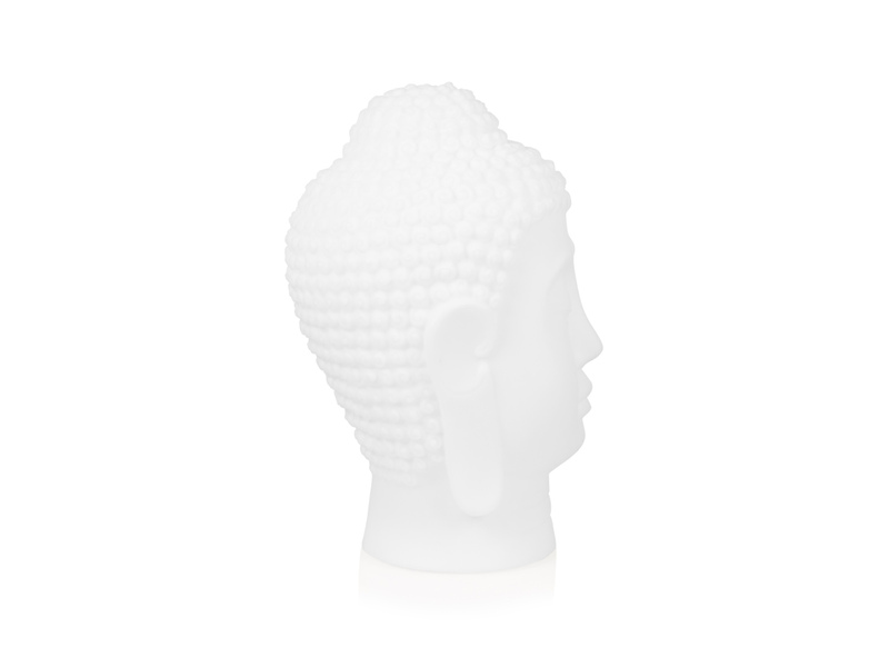 Deko LED RGBW Solarleuchte Buddha Kopf mit Fernbedienung, Höhe 50cm