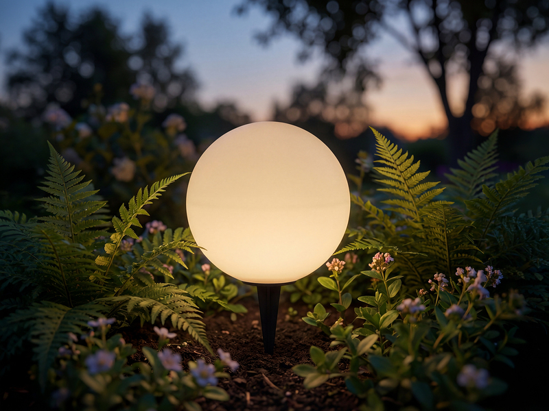 Deko LED RGBW Solar Kugelleuchte Outdoor mit Fernbedienung, Höhe 28cm