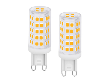 G9 LED 2er Set - 4,5 Watt, 470 Lumen, 4000K neutralweiß, H 5,5cm, nicht dimmbar