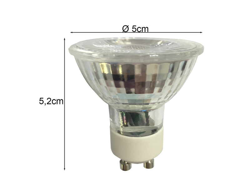 GU10 LED - 4,9 Watt, 500 Lumen, 4000K neutralweiß, Ø 5cm,  extern dimmbar