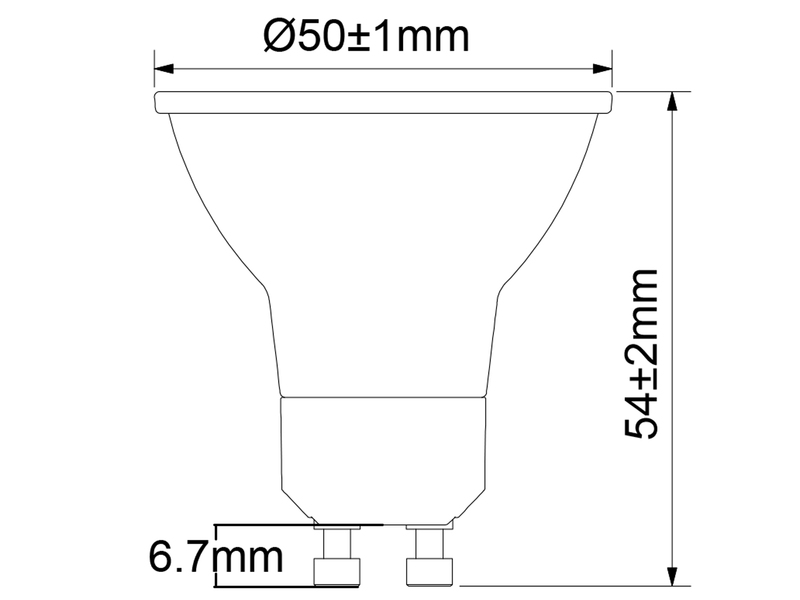 GU10 LED - 4,9 Watt, 500 Lumen, 4000K neutralweiß, Ø 5cm,  extern dimmbar