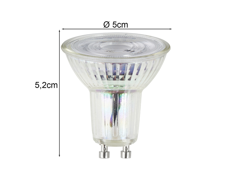 GU10 LED - 4,7 Watt, 800 Lumen, 4000K neutralweiß, Ø 5cm, nicht dimmbar