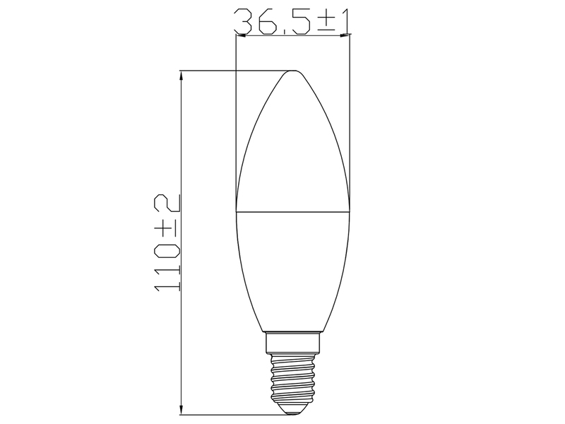 E14 LED - 4,8 Watt, 470 Lumen, 2700K, warmweiß, Ø 4cm, Fernbedienung Farbwechsel