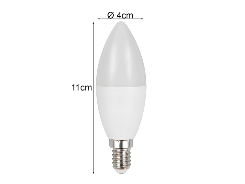 E14 LED - 4,8 Watt, 470 Lumen, 2700K, warmweiß, Ø 4cm, Fernbedienung Farbwechsel