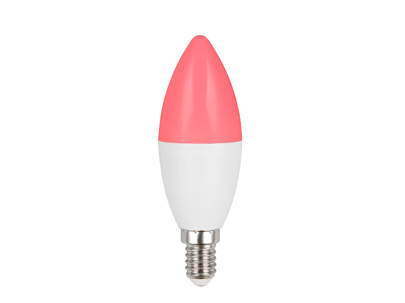 E14 LED - 4,8 Watt, 470 Lumen, 2700K, warmweiß, Ø 4cm, Fernbedienung Farbwechsel
