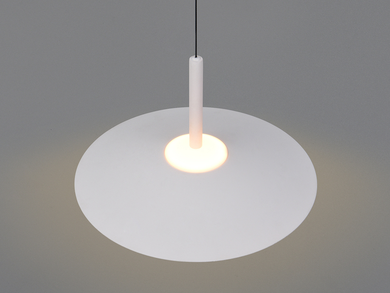 LED Pendelleuchte AMALO höhenverstellbar dimmbar Metall Weiß, Ø 30cm