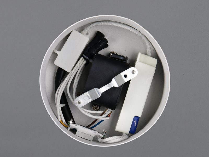 LED Pendelleuchte AMALO höhenverstellbar dimmbar Metall Weiß, Ø 30cm