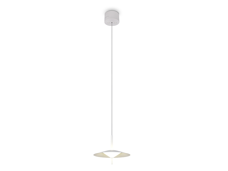 LED Pendelleuchte AMALO höhenverstellbar dimmbar Metall Weiß, Ø 30cm