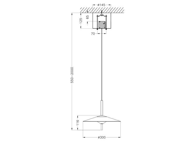 LED Pendelleuchte AMALO höhenverstellbar dimmbar Metall Schwarz, Ø 30cm