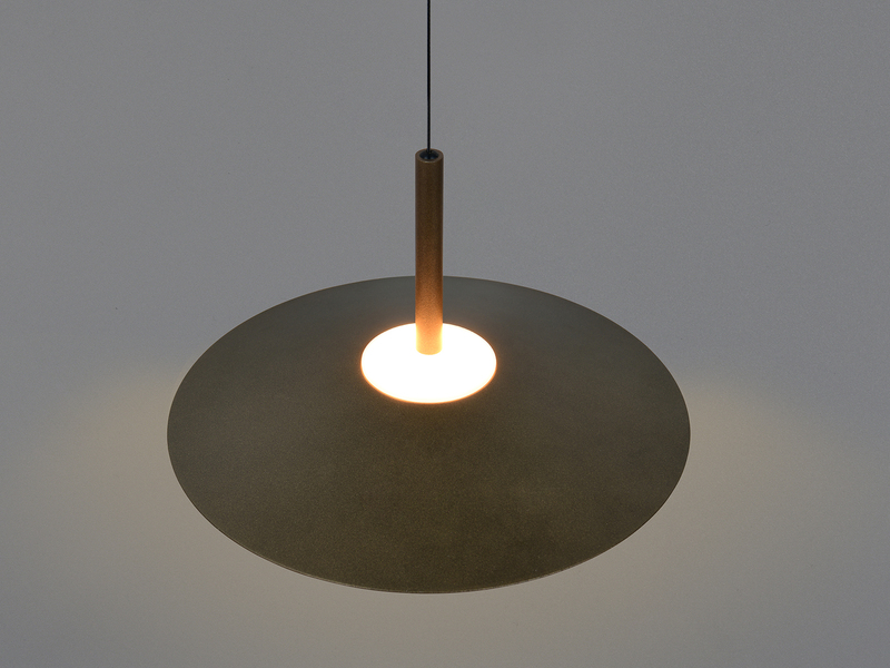 LED Pendelleuchte AMALO höhenverstellbar dimmbar Metall Platinum Ø 30cm