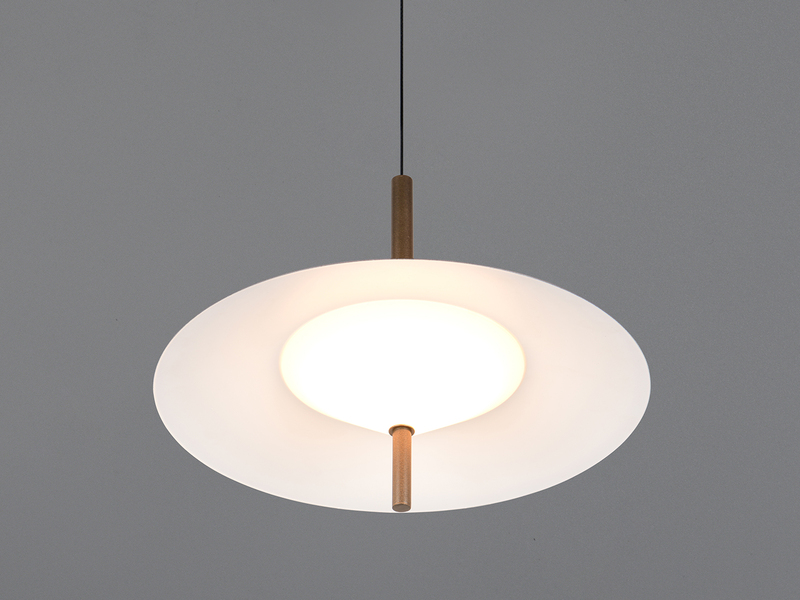LED Pendelleuchte AMALO höhenverstellbar dimmbar Metall Platinum Ø 30cm