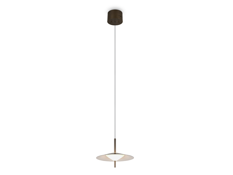 LED Pendelleuchte AMALO höhenverstellbar dimmbar Metall Platinum Ø 30cm