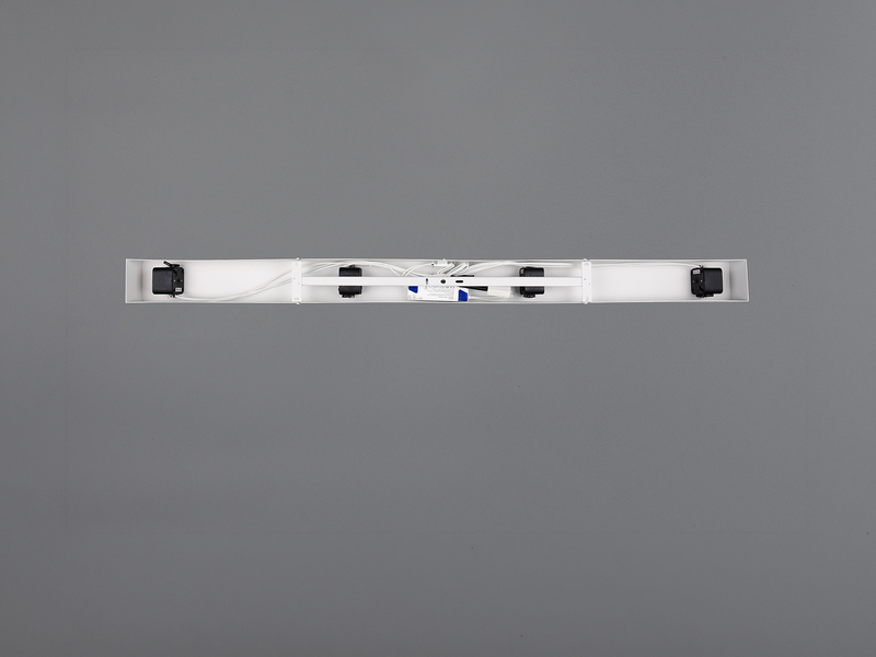 LED Pendelleuchte AMALO höhenverstellbar 4-flammig Weiß Breite 146cm